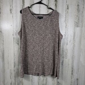 Lane Bryant pink and gray silver sparkle tank top women's plus size 22/24